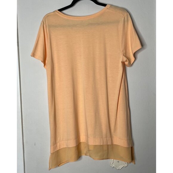 Soft Surroundings Willa‎ Short Sleeve Tee Tunic Peach Orange Size Medium - Picture 5 of 8